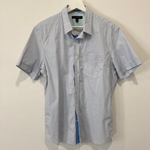 Banana Republic Light Blue Geometric Shirt